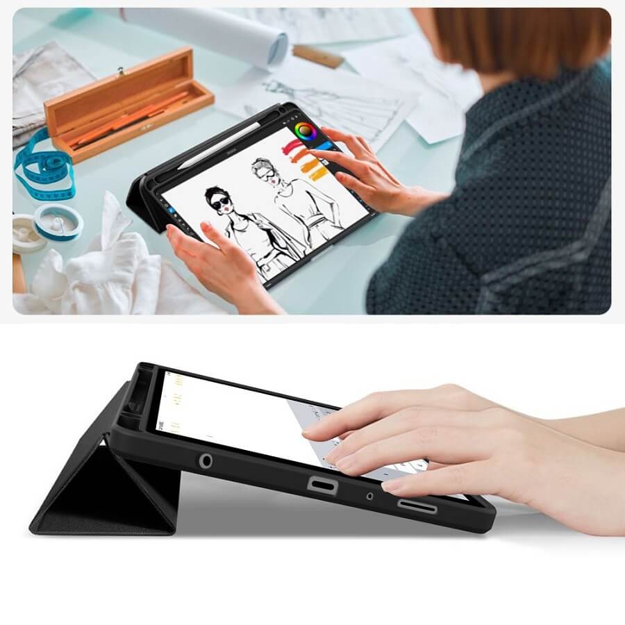 Калъф за Samsung Tab A11 Plus/ A9 Plus 11", Tech-Protect SC Pen Hybrid Case, Черен (9)