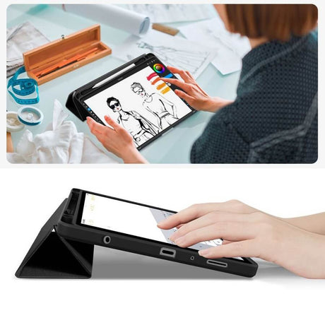 Калъф за Samsung Tab A11 Plus/ A9 Plus 11", Tech-Protect SC Pen Hybrid Case, Черен (9)
