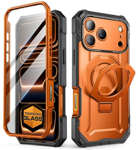 Magsafe Калъф за iPhone 17 Pro, Supcase UB Grip Pro Coral Case, Оранжев