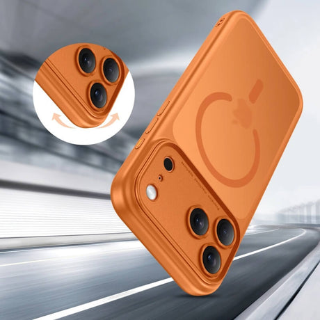 Magsafe Калъф за iPhone 17 Pro, Tech-Protect MagPeak Matte Cosmic Orange Case, Оранжев (5)