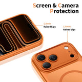 Magsafe Калъф за iPhone 17 Pro, Tech-Protect MagPeak Matte Cosmic Orange Case, Оранжев (4)