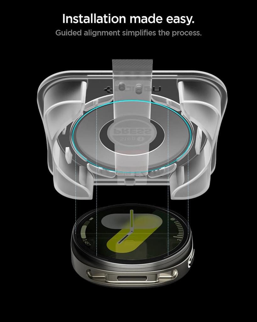 Стъклен Протектор за Samsung Watch 8 40mm, Spigen EZ Fit Glass 2бр., Прозрачен (7)