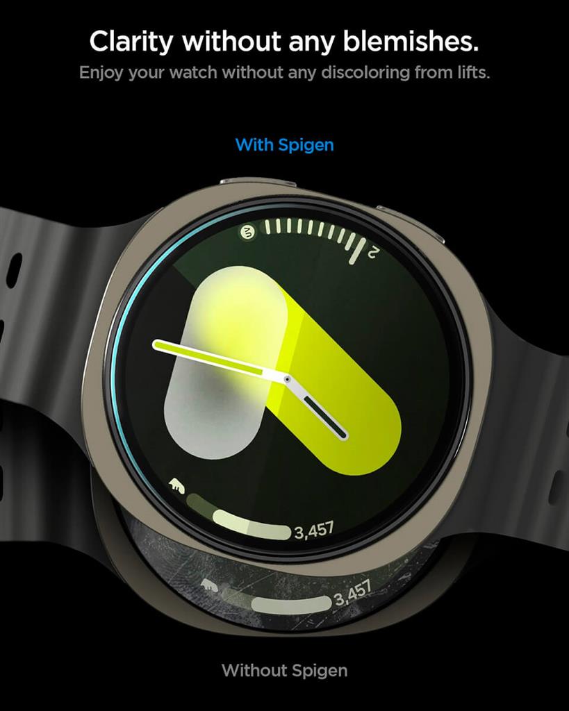 Стъклен Протектор за Samsung Watch 8 44mm, Spigen EZ Fit Glass 2бр., Прозрачен (8)