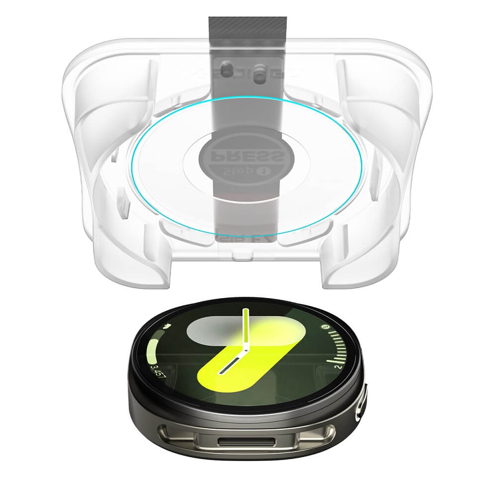 Стъклен Протектор за Samsung Watch 8 44mm, Spigen EZ Fit Glass 2бр., Прозрачен (4)