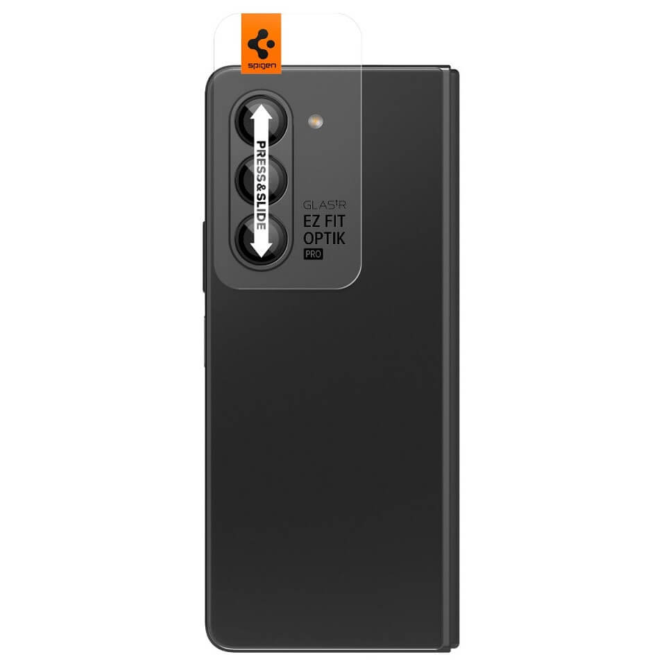 Протектор за Камерата на Samsung Z Fold 5, Spigen EZ Fit Optik Pro Glass tR 2бр., Черен (4)