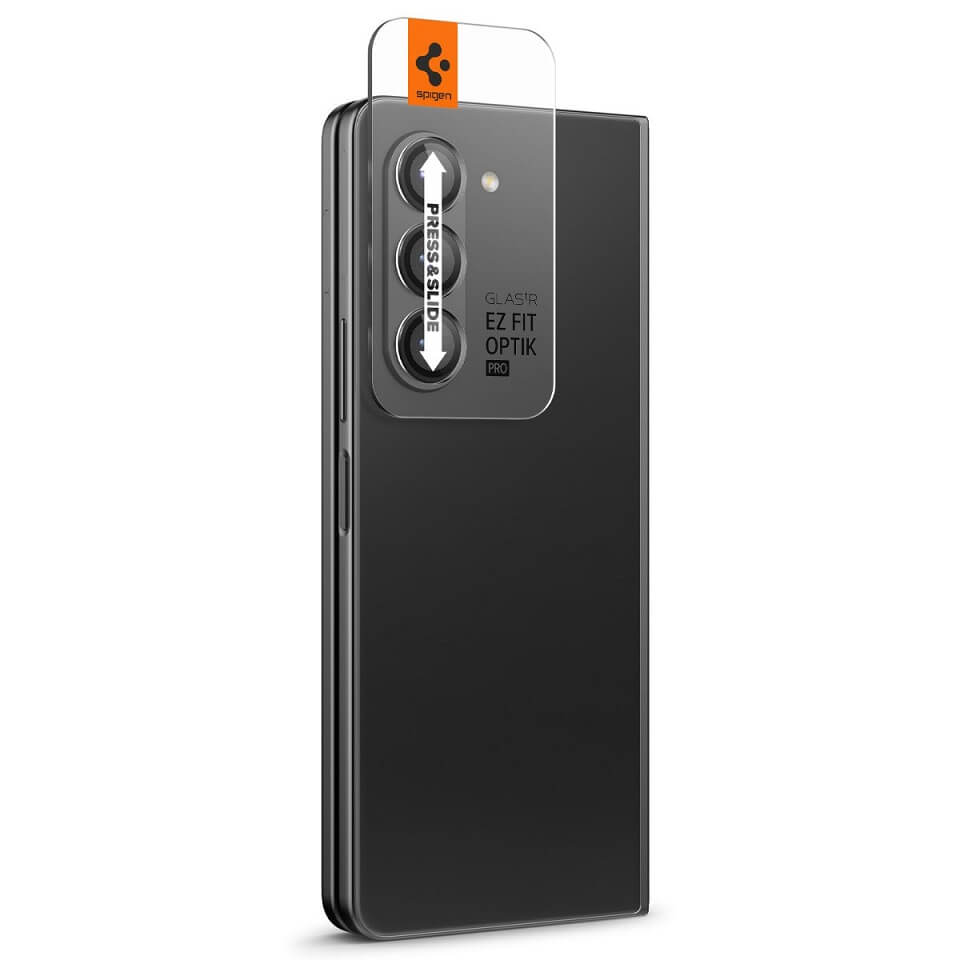 Протектор за Камерата на Samsung Z Fold 5, Spigen EZ Fit Optik Pro Glass tR 2бр., Черен (3)