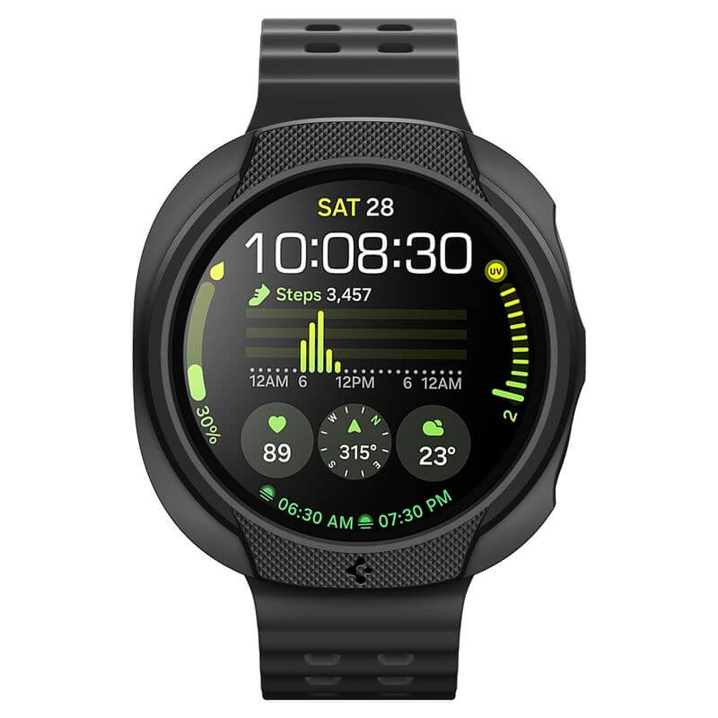 Калъф за Samsung Watch 8 40 mm, Spigen Liquid Air Case, Черен (4)