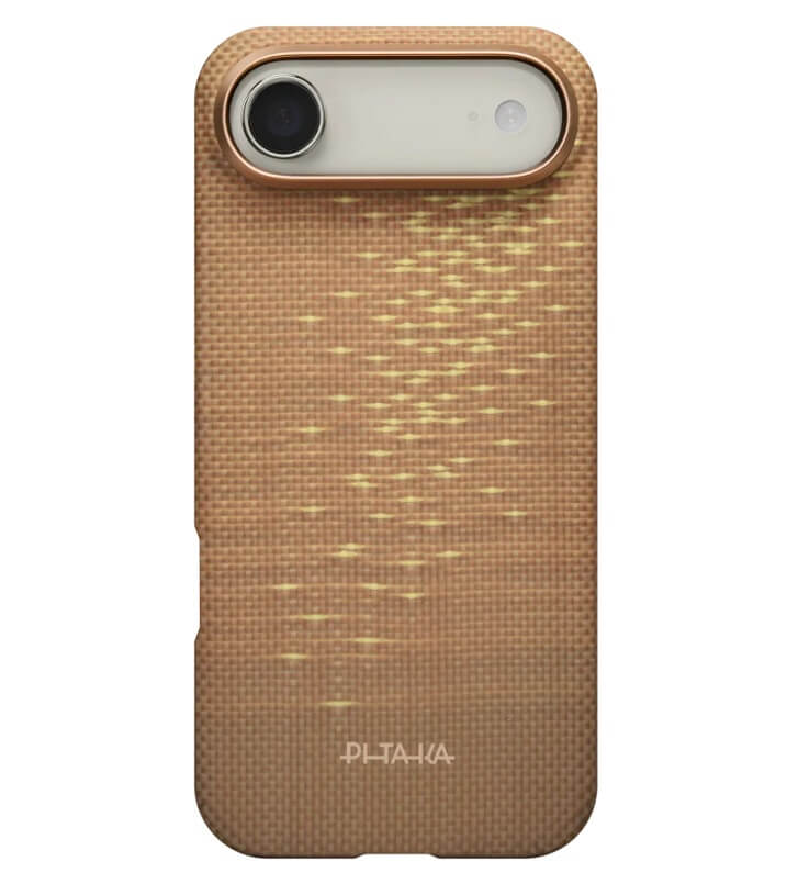 Magsafe Калъф за iPhone Air, Pitaka Edge Golden Glint Case, Златист (2)