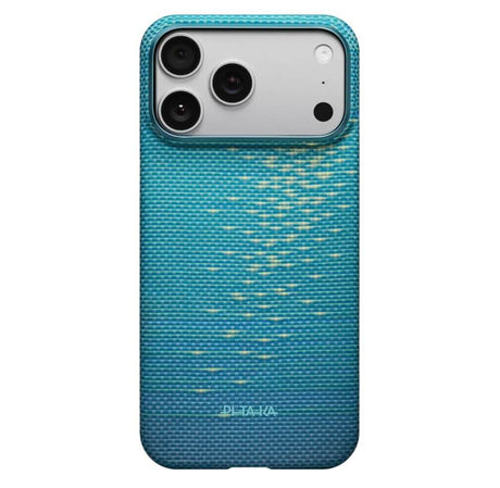 Magsafe Калъф за iPhone 17 Pro Max, Pitaka Edge Lucid Blue Case, Син (2)