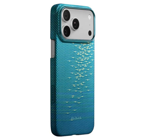 Magsafe Калъф за iPhone 17 Pro Max, Pitaka Edge Lucid Blue Case, Син