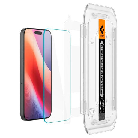 Стъклен Протектор за iPhone 17, Spigen EZ Fit Glass 2бр., Прозрачен (3)