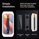 Стъклен Протектор за iPhone 17, Spigen EZ Fit Glass 2бр., Прозрачен (8)