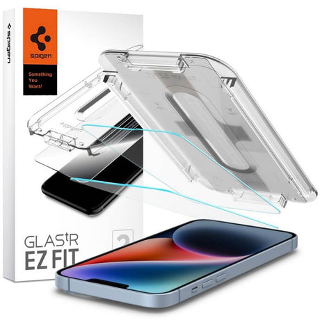 Стъклен Протектор за iPhone 13 Pro / 13, Spigen EZ Fit Glass 2бр., Прозрачен