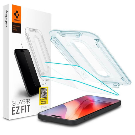 Стъклен Протектор за iPhone 17 Pro, Spigen EZ Fit Glass 2бр., Прозрачен