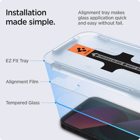 Стъклен Протектор за iPhone 13 Pro / 13, Spigen EZ Fit Glass 2бр., Прозрачен (2)