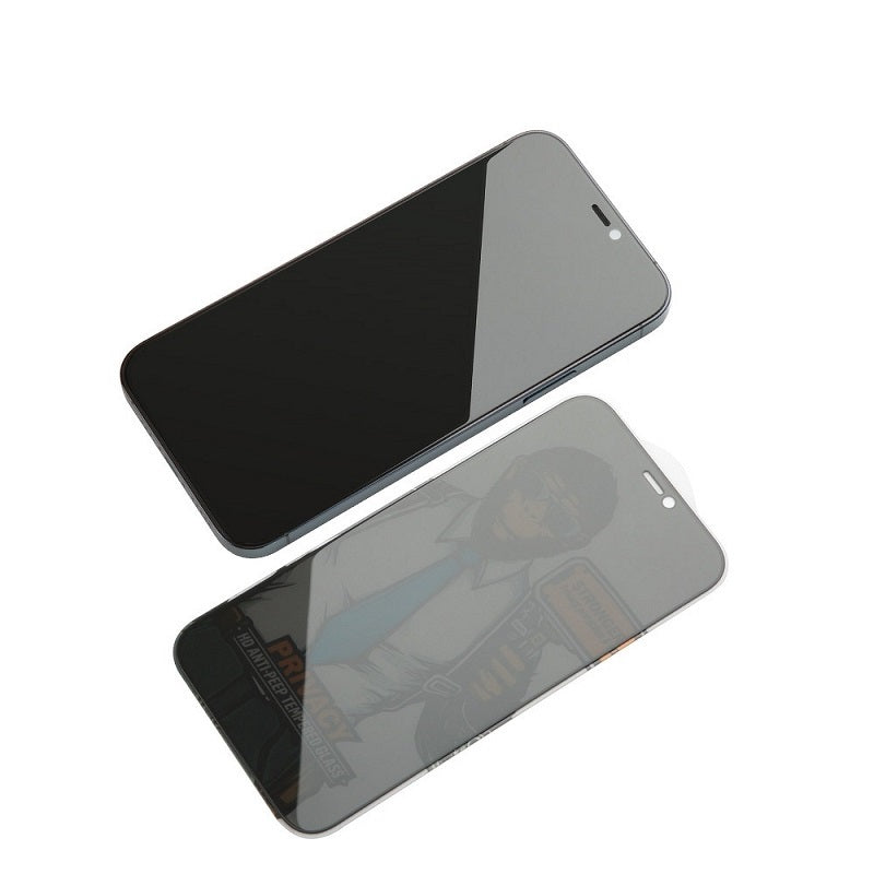 Затъмняващ Стъклен Протектор за iPhone 17, Blueo Privacy 5D Glass, Черен (Bulk) (2)
