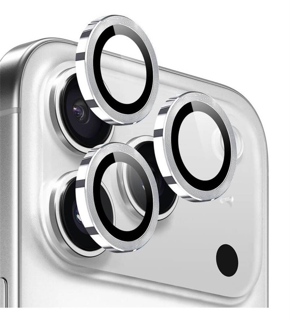 Протектор за Камерата на iPhone 17 Pro, Blueo Saphire Crystal Cam Lens Glass, Сребрист