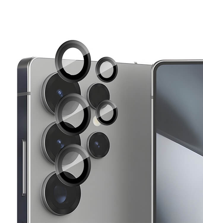 Протектор за Камерата на Samsung S25 Ultra, Blueo Cam Lens Glass, Черен (2)