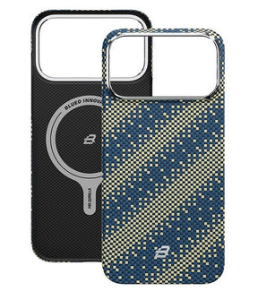 Magsafe Калъф за iPhone 17 Pro, Blueo Kevlar Woven Gilden Tactical Case, Зелен
