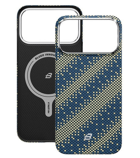 Magsafe Калъф за iPhone 17 Pro, Blueo Kevlar Woven Gilden Tactical Case, Зелен