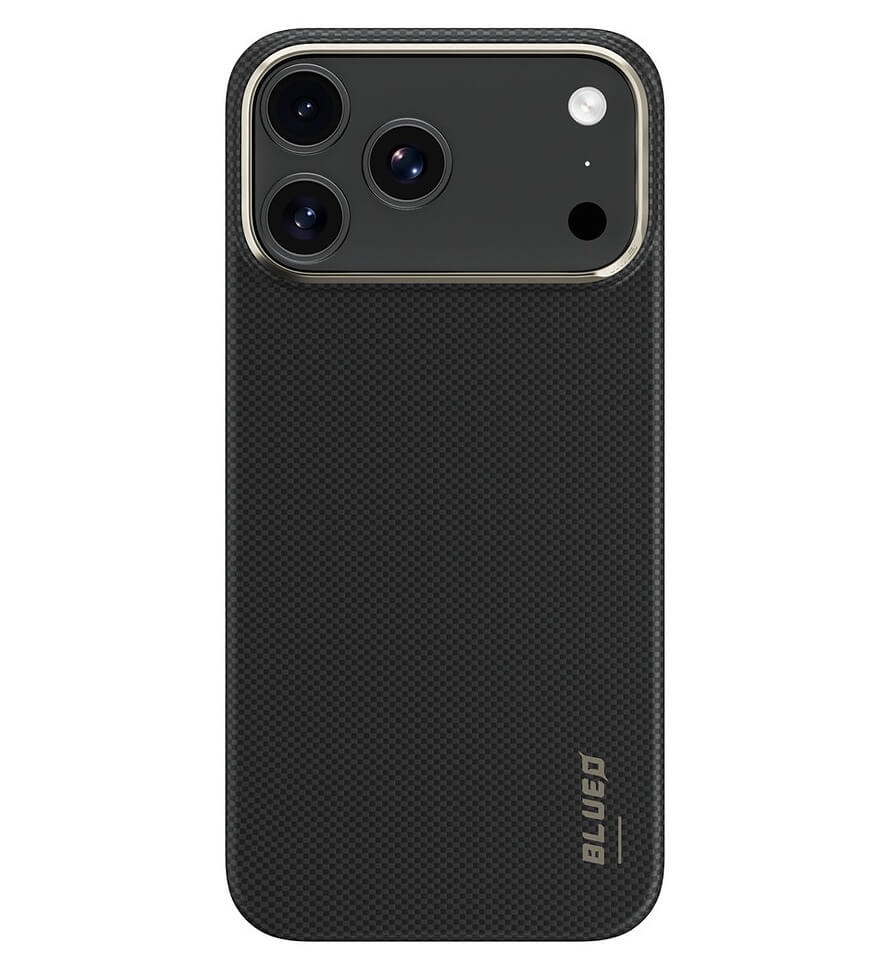 Magsafe Калъф за iPhone 17 Pro Max, Blueo Slim Aramid Fiber Case, Черен (3)