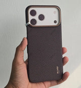Magsafe Калъф за iPhone 17 Pro, Blueo Slim Aramid Fiber Case, Кафяв (3)