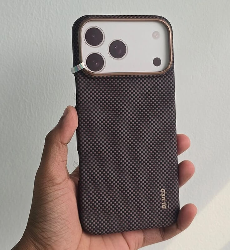 Magsafe Калъф за iPhone 17 Pro Max, Blueo Slim Aramid Fiber Case, Кафяв (3)
