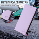 Кожен Калъф с Джобове за Xiaomi 15T, Rfid Wallet Case, Лилав (9)