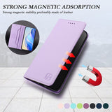 Кожен Калъф с Джобове за Xiaomi 15T, Rfid Wallet Case, Лилав (8)