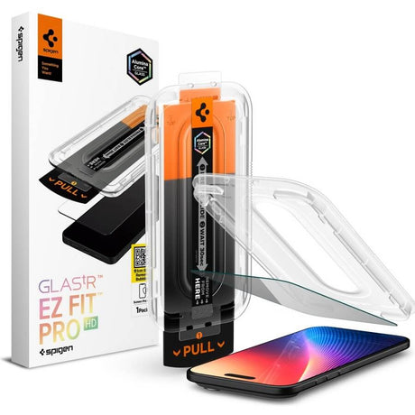 Затъмняващ Стъклен Протектор за iPhone Air, Spigen Privacy EZ Fit Pro Glass tR, Прозрачен