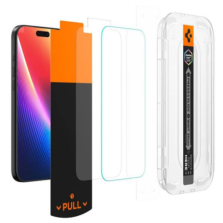 Стъклен Протектор за iPhone Air, Spigen EZ Fit Pro Glass tR, Прозрачен (3)