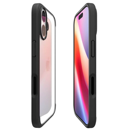 Противоударен Калъф за iPhone 17, Spigen Ultra Hybrid Matte Case, Черен (6)