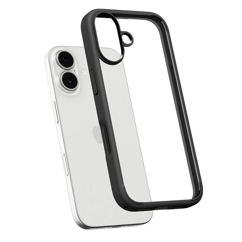 Противоударен Калъф за iPhone 17, Spigen Ultra Hybrid Matte Case, Черен (4)