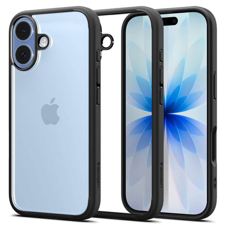 Противоударен Калъф за iPhone 17, Spigen Ultra Hybrid Matte Case, Черен