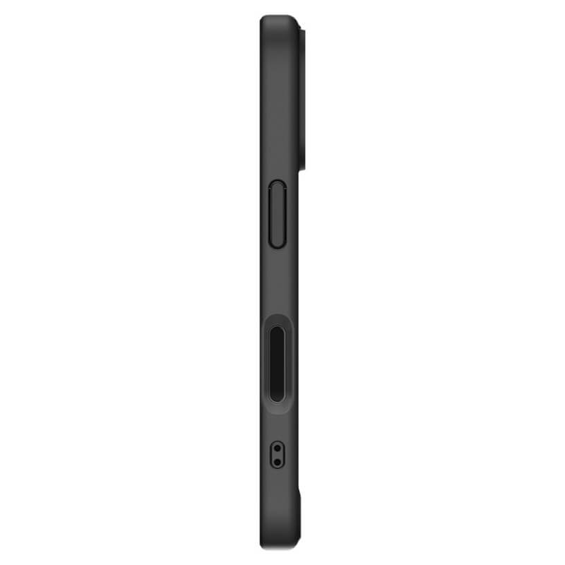 Magsafe Противоударен Калъф за iPhone 17, Spigen Ultra Hybrid Frost Case, Черен (4)