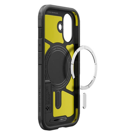 MagSafe Противоударен Калъф за iPhone 17, Spigen Tough Armor T Case, Черен (8)