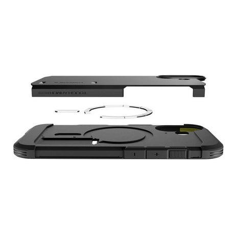 MagSafe Противоударен Калъф за iPhone 17, Spigen Tough Armor T Case, Черен (4)