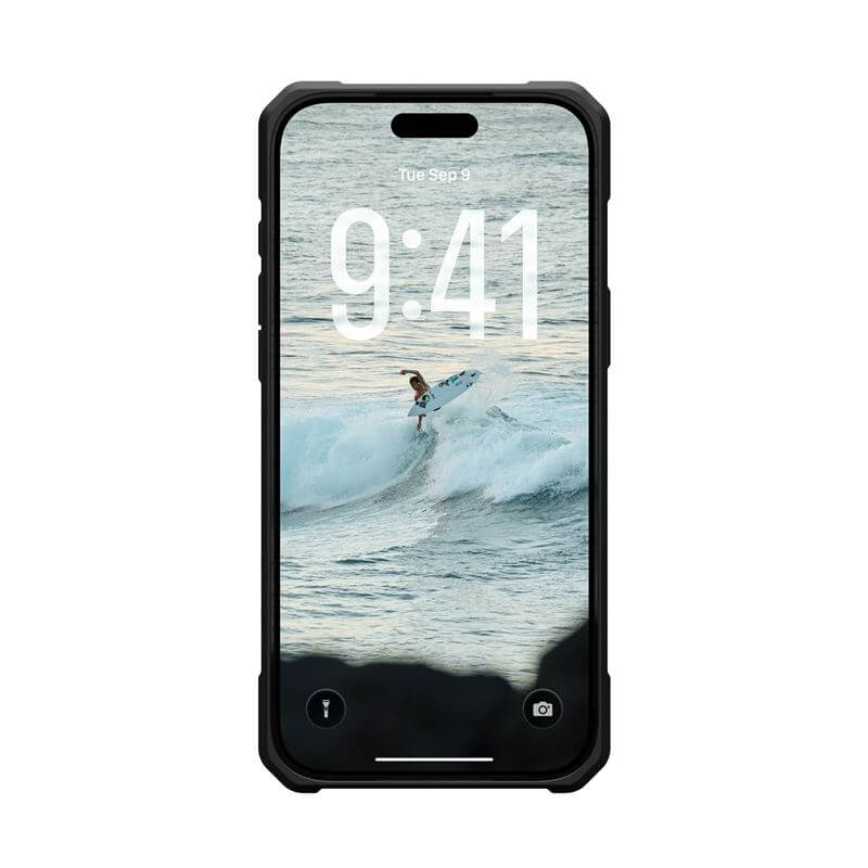 Magsafe Противоударен Калъф за iPhone 17 Pro Max, UAG Pathfinder Clear Ice/Silver Case, Черен (7)