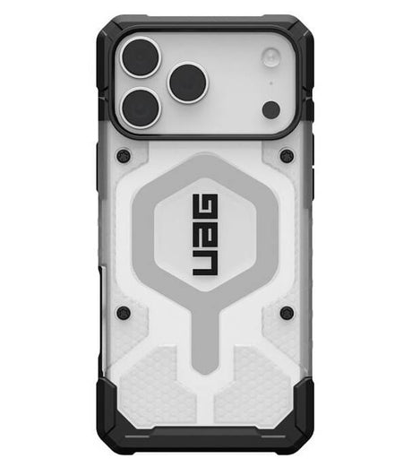 Magsafe Противоударен Калъф за iPhone 17 Pro Max, UAG Pathfinder Clear Ice/Silver Case, Черен