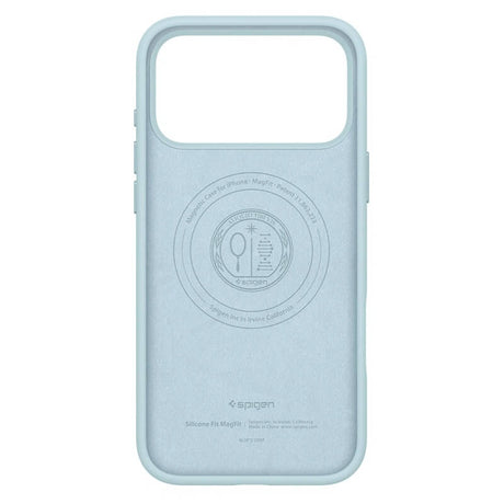 Magsafe Калъф за iPhone 17 Pro, Spigen Silicone Fit Case, Син (3)
