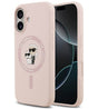 MagSafe Калъф за iPhone 17, Karl Lagerfeld Silicone Karl & Choupette Case, Розов