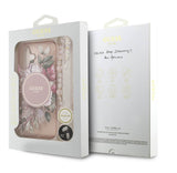 Дамски Калъф за iPhone 17, Guess IML Flowers Magsafe Strap Case, Розов (6)