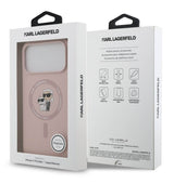 MagSafe Калъф за iPhone 17 Pro, Karl Lagerfeld Silicone Karl & Choupette Case, Розов (6)