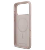 MagSafe Калъф за iPhone 17 Pro Max, Karl Lagerfeld Silicone Karl & Choupette Case, Розов (5)