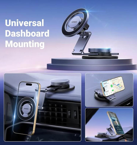 Magsafe Стойка за Кола, Ugreen Dashboard Car Mount, Черен (3)