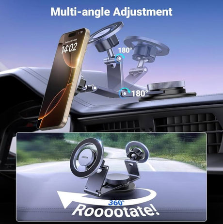 Magsafe Стойка за Кола, Ugreen Dashboard Car Mount, Черен (6)