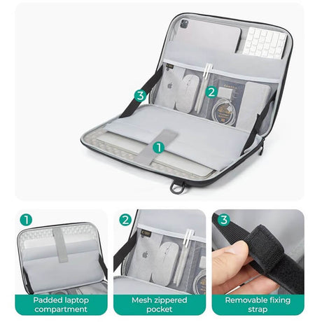 Противоударен Калъф за Лаптоп 15-16", Tech-Protect Rnger-X Tactical HardCase, Черен (2)