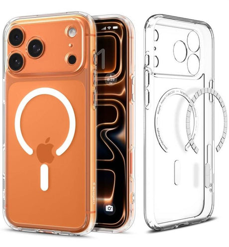 Magsafe Калъф за iPhone 17 Pro, Spigen Ultra Hybrid Case, Бял
