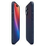 Противоударен Калъф за iPhone 17, Spigen Liquid Air Case, Син (5)