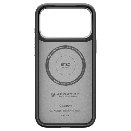 Magsafe Калъф за iPhone 17, Spigen Enzo Aramid T Case S/B, Черен (4)